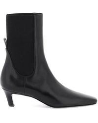Totême - Mid Heel Leather Boots - Lyst