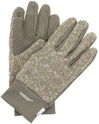 Undercover Knitted And Nylon Gloves - Natural