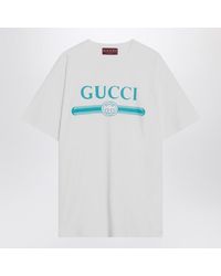 Gucci - T-Shirt With Logo Print - Lyst