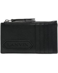 Lanvin - Zipped Card Holder With Label Accessories - Lyst