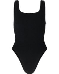 Hunza G - Square Neck One-piece Swimsuit With Deep Back Neckline - Lyst