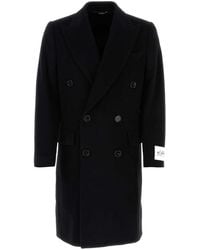 Dolce & Gabbana - Double-Breasted Wool Coat - Lyst