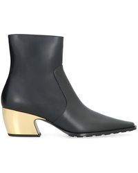 Bottega Veneta - Tex Leather Ankle Boots - Lyst