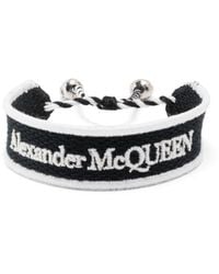 Alexander McQueen - Embroidered Logo Bracelet - Lyst