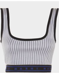 Marni - Blue And White Top - Lyst