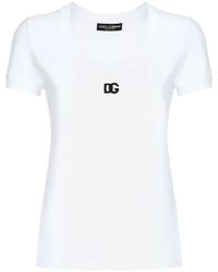 Dolce & Gabbana - Jersey T-Shirt With Dg Logo - Lyst