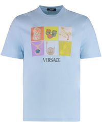 Versace - Cotton Crew-Neck T-Shirt - Lyst