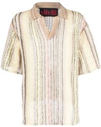 VITELLI - Linen Blend Cotton Polo Shirt - Lyst