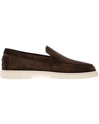 Tod's - Suede Slipper Moccasin - Lyst