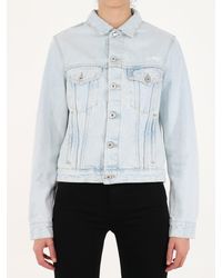 off white multicolor denim jacket