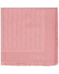 Fendi - Ff Silk And Wool Scarf - Lyst