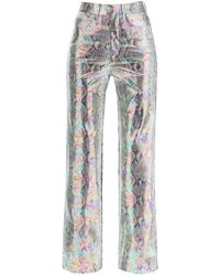 ROTATE BIRGER CHRISTENSEN - Rotate 'rotie' Snake-embossed Pants - Lyst