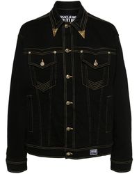 Versace - Western-Style Denim Jacket With Pockets - Lyst