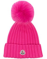 moncler white bobble hat