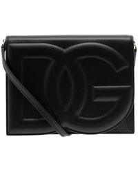 Dolce & Gabbana - Logo Leather Shoulder Bag - Lyst