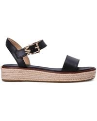 Michael Kors - Richie Leather Sandals With Side Logo Buckle - Lyst