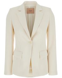 Twinset - Single-Breasted Jacket With Notched Revers - Lyst