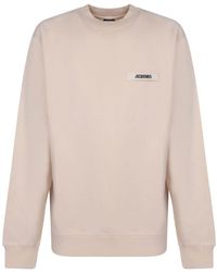 Jacquemus - 'Le Sweatshirt Gros-Grain' Sweatshirt With Logo Patch - Lyst