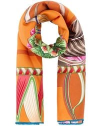 Ferragamo - Printed Silk Foulard - Lyst