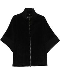 Cinzia Rocca - Cape With Knitted Details - Lyst
