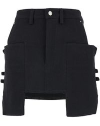 Rick Owens - Stefan' Mini-Skirt With Patch Pockets - Lyst