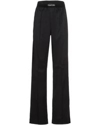 Tom Ford - Double Pin Tuck Silk Trousers - Lyst