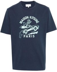 Maison Kitsuné - Racing Fox Comfort T-Shirt-Shirt - Lyst