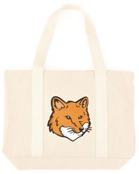 Maison Kitsuné - Fox Head Print Bag - Lyst