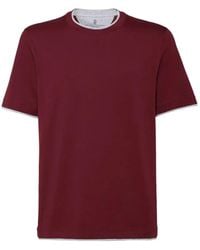 Brunello Cucinelli - Double Layer T-Shirt - Lyst