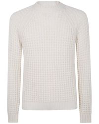 Roberto Collina - Military Stitch Long Sleeves Round Neck Sweater - Lyst