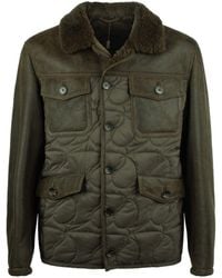 Etro - Jacket With Dark Faux Fur Collar - Lyst