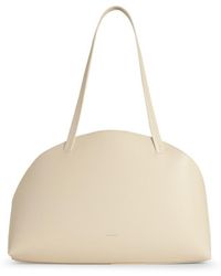 Jil Sander - 'Curve Media' Leather Crossbody Bag - Lyst