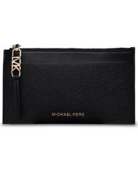 MICHAEL Michael Kors - Black Leather Card Holder - Lyst