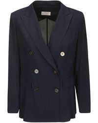 Alberto Biani - Georgette Double-Breasted Jacket - Lyst