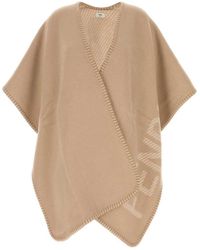 Fendi - Roma Wool And Cashmere Blend Cape - Lyst