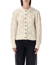 Isabel Marant - Ivory Lace Knit Cardigan - Lyst