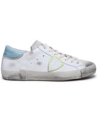 Philippe Model - 'prsx' White Leather Sneakers - Lyst