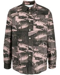 Paul Smith Midnight Print Shirt in Blue for Men | Lyst