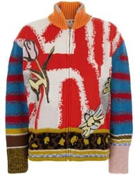 Marni - Patchwork Cardigan With High Neck - Lyst