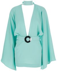 ‎Taller Marmo - 'Florida' Light Mini Dress With Adjustable Belt On The Front And Maxi Bow On The Rear - Lyst