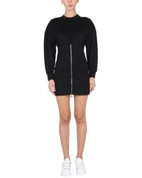McQueen - Mini Dress With Cocoon Sleeves - Lyst