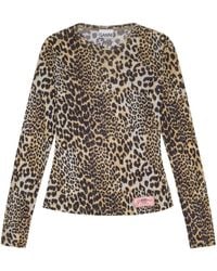 Ganni - Leopard Print Top - Lyst