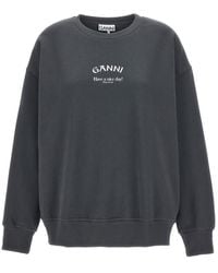 Ganni - Have A Nice Day! Sweatshirt - Lyst