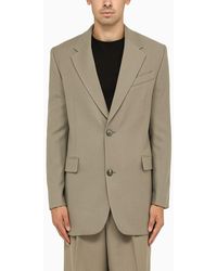 Ami Paris - Wide Taupe Single Breasted Jacket - Lyst