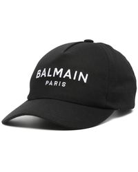 Balmain - Baseball Cap In Cotton With Embroidered Front Logo - Lyst