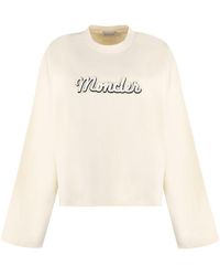 Moncler - Logo Detail Cotton Sweatshirt - Lyst