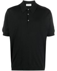 John Smedley - Cotton Knit Polo Shirt - Lyst