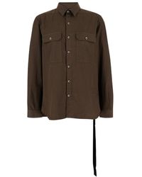 Rick Owens - Shirt With Oversize Band And Buttons - Lyst