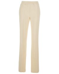 Twinset - Pants With Elastic Waist And Logo Plaque On The Front - Lyst