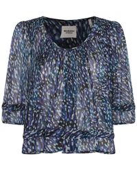 Isabel Marant - Bleu Viscose Shirt - Lyst